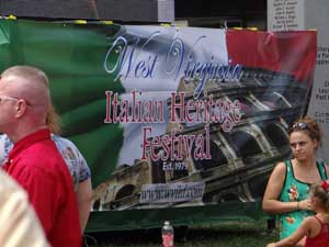 Scene from the West Virginia Italian Heritage Festival